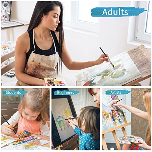 Genixart Angle Paint Brush Set – Art Paintbrushes Acrylic Oil Watercolor - size: Angle - 6 Pcs
