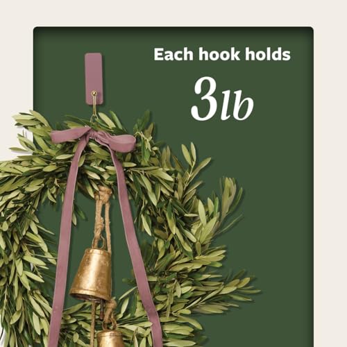 Command Medium Hooks, 4 Hooks, 6 Strips - color: Dusty Rose