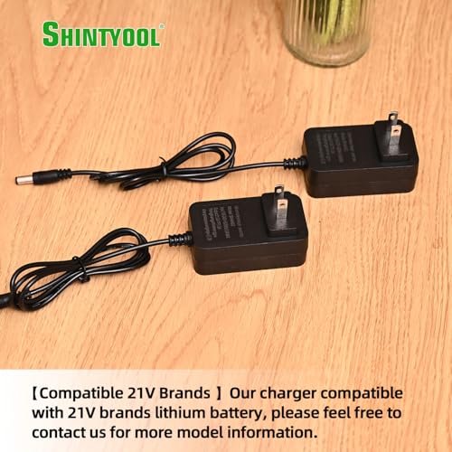 21v Battery Charger Adapter, 2-Pack(Battery Not Included)