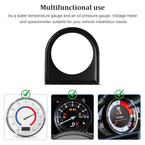 Zpana Car Single Hole Gauge Mounting Panel, 2 Inch Vehicle Dashboard Gauge Pillar Mounting Bracket Pod, Automotive Dash Instrument Holder Replacement, Universal for SUV Automobile Truck - size: Single Hole