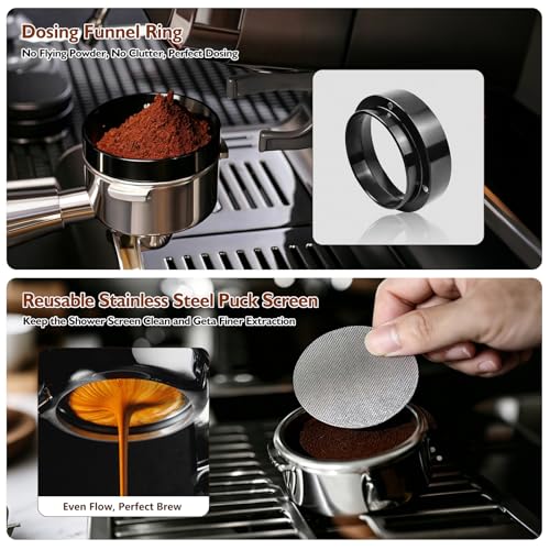 Espresso Accessories Kit 51mm 7-Pcs Espresso Tools Kit Coffee Tamper Set - size: 51 mm