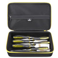 Tourmate Hard Storage Case for HURRICANE/MECHEER/WFOEJEJ/WORKPRO/Milwaukee Wood Chisel Set - Travel Box Suitable for 4/8 Piece&Complete Sets of Chisels(Box for Sale) (Black & Yellow, L (16 PCS)) - size: L (16 PCS)