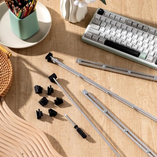 12 Pcs Metal Adjustable File Cabinet Rails Set, Silver,25 Inch-46 Inch - color: Silver, size: 25 Inch-46 Inch