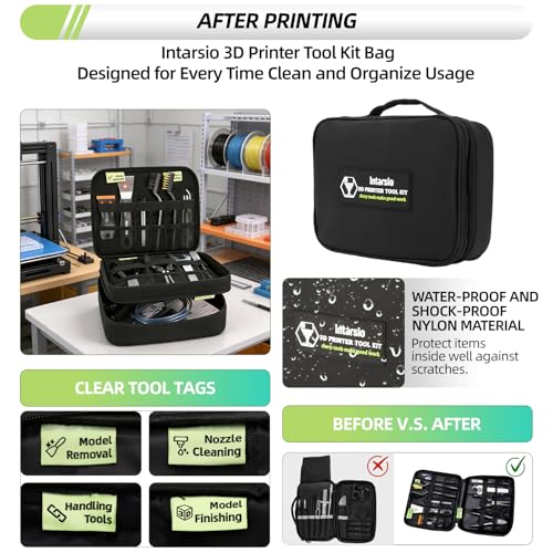 76pcs 3D Printer Tools Kit with Bag, 3D Printer Accessories includes Digital Caliper, Hygrometer, PTFE Tube Kit, Deburring Tool, Scrapers, Nozzle Cleaning, for Bambu Lab, Ender 3, FDM/SLA Printers etc - style: Ultra 3D Maker Version
