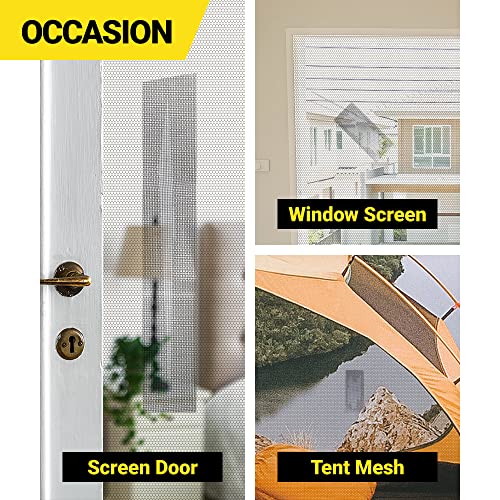 TORTO9 Window Screen Repair Kit, 3-Layer Strong Adhesive & Waterproof Tape Fiberglass Covering mesh (Gray, 2 Inch x 15 FT) - color: Gray, size: 2 Inch x 15 FT
