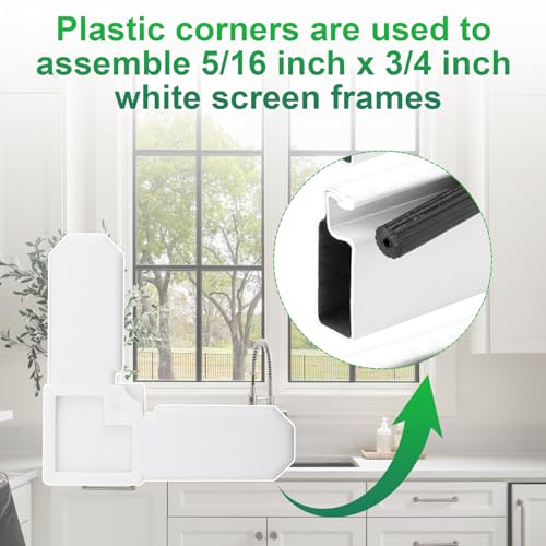 MP7729 Screen Frame Corner 5/16 in. x 3/4 in.- Replacement Parts 10PK