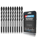 10-Piece 3/16" Masonry Drill Bits for Tile Glass Ceramic Wall Brick Stone Soft-Metal Wood, 1/4 Inch Concrete Drill Bits Cement Drill Bit Set, 3-Flat Shank, YG8 Carbide Tungsten Steel Alloy Tip 5mm - size: 10 Piece 3/16 Inch Drill Bit Set