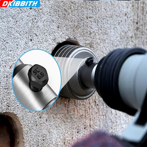 2" Concrete Hole Saw, 50mm Tungsten Steel Core Bit for Cinder Block, Brick, Rock, Plank Walls for Pipes or mini Split Lines, with SDS Plus Shank and 2 Center Positioning Drill Bits. - size: 2 in