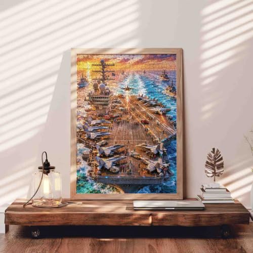 Aircraft Carrier Puzzle 1000 Pieces for Adult 19.7 x 27.6 Inch - color: Airplane-02