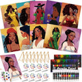 Ctosree 72 Pcs Fashion Women Paint and Sip Kit for Adults 8'' x 10'' Pre Drawn Canvas for Painting DIY Pre Printed Canvas for Party Favor Acrylic Painting Kit Wood Easel Brushes Date Night Bulk - style: Fashion Women