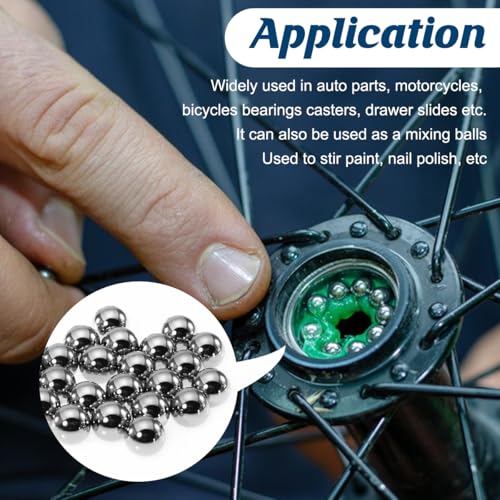 360PCS 5.5mm Carbon Steel Precision Balls, Mirror Polished Bearing Balls for Drawer Slides, Casters, Door Locks & DIY Projects - size: 360 Pcs - 5.5mm, style: Stainless Steel