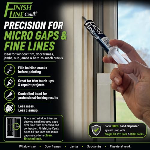 Syringe Style Precision Caulking Tool in Carrying Case - style: Finish Line Caulk Pro Syringe Applicator with Carrying Case