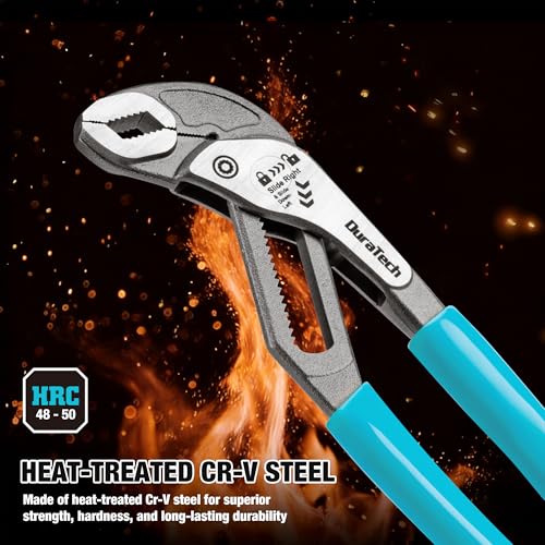 DURATECH 10-Inch Water Pump Pliers, Quick-Adjust Groove Joint Pliers - style: 10"