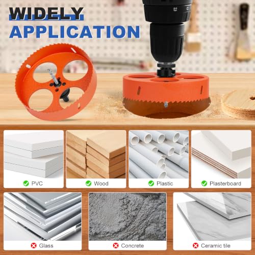 ELECFUN 6 Inch - 152mm Hole Saw Cutter with Pilot Drill Bit