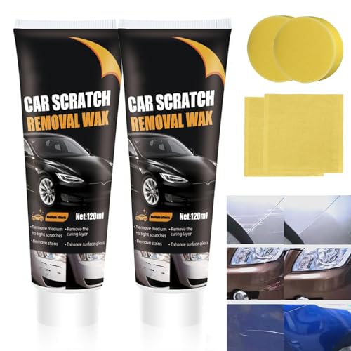 Upgraded Car Scratch Remover Polishing Wax,Cars Scratch Repair Paste with Wipe and Sponge,Car Paint Scratchs Repair Kit for Deep Scratches,Scratch Remover for Vehicles,Car Paint Polishing&Restore - color: 002