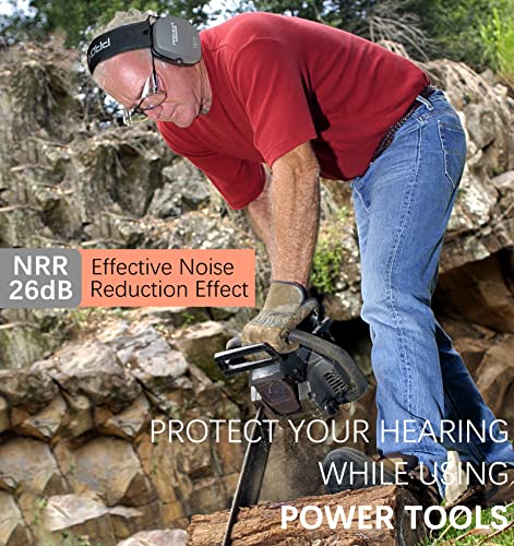 PROHEAR 016 NRR 26dB Shooting Ear Protection, Slim Passive Earmuffs - color: Grey