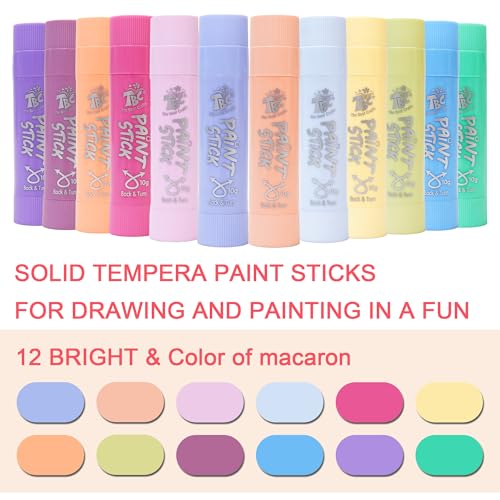 TBC The Best Crafts 12 Pastel Colors Paint Sticks - color: 12 Colors Pastel