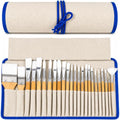 CONDA Paint Brushes Set of 24 Different Shapes Professional Painting Brushes for Oil, Acrylic Canvas and Watercolor Painting (White) - color: White