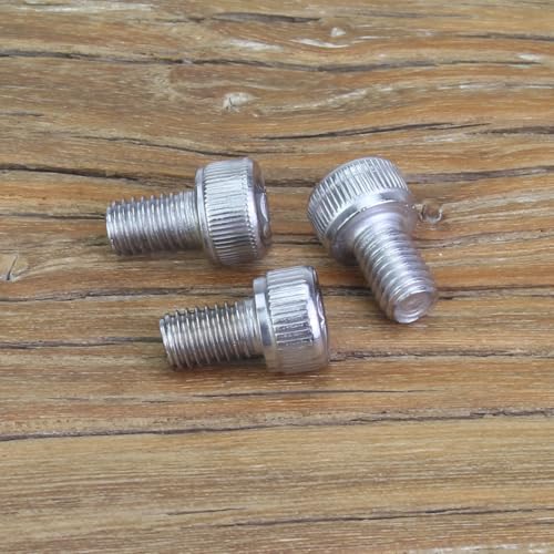 55 Pieces M5 x 8mm Socket Head Cap Screws, Thread Pitch 0.8mm, Sutemribor M5 Screws, 304 Stainless Steel, Fully Threaded, Silver - size: M5 x 8mm, style: Socket Head