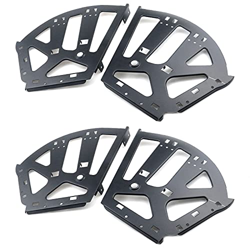Coshar 4Pcs 3 Layers Shoes Drawer Hinges Fan Shape Shoe Cabinet Rack,Black | 3 Layers,Stainless Steel Shoe Cabinet Rack Flip Frame, Replacement Fittings, Furniture Parts Hardware - color: Black, size: 3 Layers