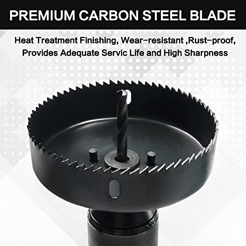 GMTOOLS Hole Saw Set, 19Pcs Hole Saw Kit with General Purpose 3/4" to 5"(19-127mm) Saw Blades, Mandrels, Drill Bits, Installation Plate, Hex Key with Storage Case, Idear for Wood, Plywood, PVC Board - style: Hole Saw 19pcs