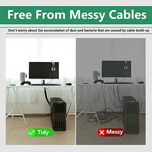 StangH Cable Management Sleeves for Wires 19 Inch, 4 Pieces -Black - color: Black, size: 19"L x 3.5"W-4PACKS