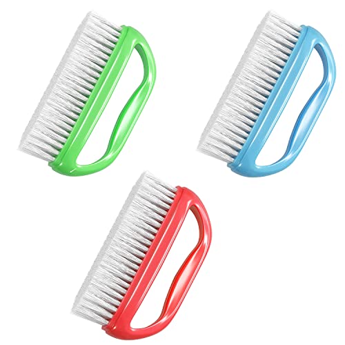 Konex Perfect-Grip Large Hand and Fingernail Brush. Hand Scrub Brush and Under Nail Cleaner. Best in Class Grip Finger Nail Brush to Clean Under Nails 4" X 2-1/4" X 1-1/2" (Pack of 3) - color: Pack of 3