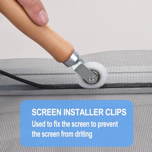 BAYTORY Window Screen Repair Kit, Nylon Roller Tool with Bearing - color: White Roller