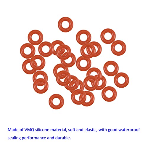 M METERXITY 30 Pack Silicone O-Rings - Garden Water Hose Rubber Sealing Gasket Ring, Soft & Elastic, Apply to Outdoor (2mmx4mmx1mm, Red) - size: 2mmx4mmx1mm