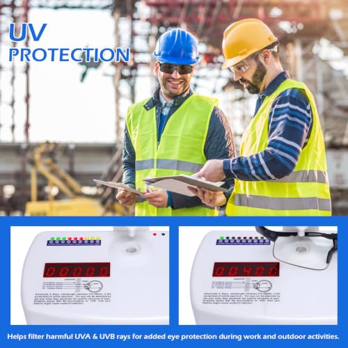 OXG Safety Glasses for Men Women, ANSI Z87 UV Protection Protective Eyewear - color: Clear