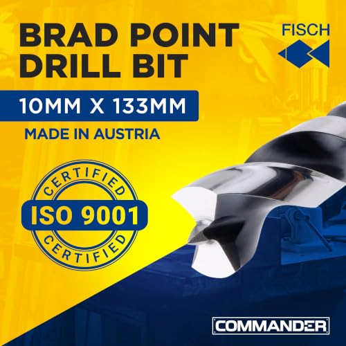 Premium Brad Point Drill Bit - High-Accuracy Woodworking Size: 10mm x 133mm - size: 10 mm x 133 mm (Pack of 1)