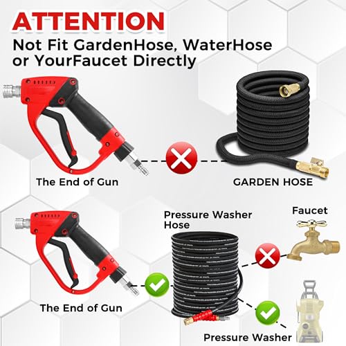 Tool Daily Pressure Washer Gun with 3/8" Swivel Quick Connector, 5000 PSI - size: 40inch-3/8" QC