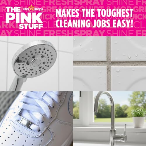 Stardrops - The Pink Stuff - The Miracle Scrubber Kit - 2 Tubs of The Miracle Cleaning Paste With Electric Scrubber Tool and 4 Cleaning Brush Heads, 6 Piece Set
