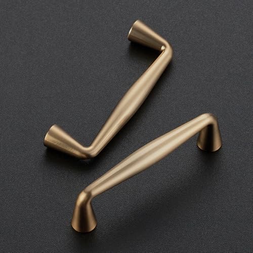 Ravinte Champagne Bronze Cabinet Handles Solid Handles,3 Inch,10 Pack - color: Champagne Bronze, size: 3 Inches Hole Center