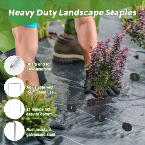 100Pcs Landscape Fabric Stakes 6 Inch Garden Staples