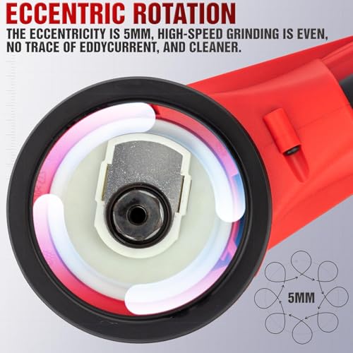 Electric Random Orbital Sander, PioneerWorks Brushless Motor Palm Sander