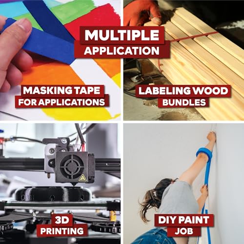 XFasten Blue Painter's Tape, 2 Inch x 60 Yards (24-Pack) Blue Painters Masking Tape Bulk - Sharp Edge Line Technology, Produces Sharp Lines | Residue-Free and Artisan Grade Wall Trim Tape - size: 2 Inches x 60 Yards (24-Pack)