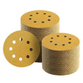 100 Pcs 5 Inch Sanding Discs Hook and Loop, 120 Grit Sandpaper for Woodworking or Automotive, 8 Hole Gold Premium Dustless Random Orbit Sandpaper - style: 120 Grit-100 Discs