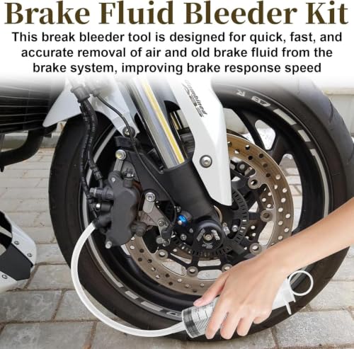 Motorcycle Brake Bleeder Kit, 100ml Pump Hydraulic Disc Bleeding Tool