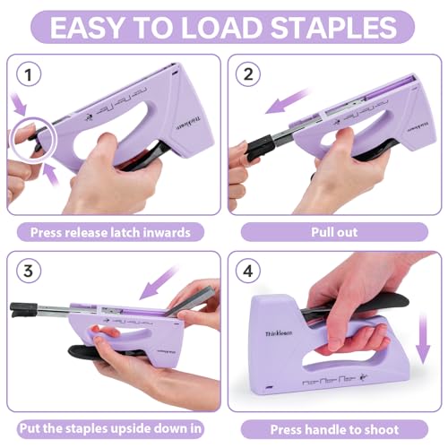 Light Duty Staple Gun for Wood, Upholstery Staple Gun for Classroom - color: Purple