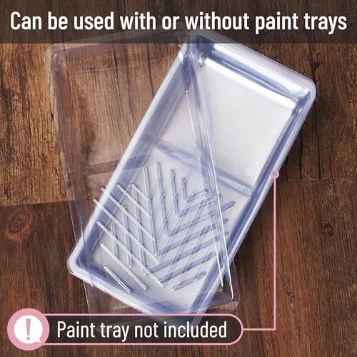 Bates- Paint Tray Liner, 4 Inch, 80 Pack, Clear, Plastic Disposable Paint Tray for Painting Walls - color: Clear, size: 80 Pack 4 Inch