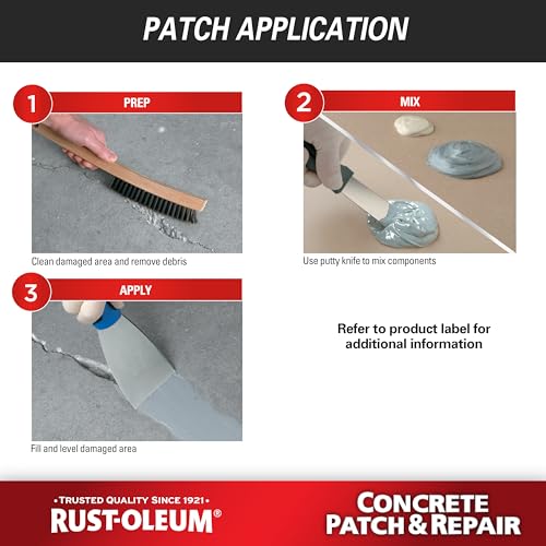 Rust-Oleum 301012 Concrete Patch & Repair, 24 oz, Gray