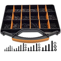 3000PCS Metric Screw Assortment, M2 M3 M4 M5 Screw Assortment, Metric Machine Screws Kit, Hex Button Head Cap Screws and Nuts & Washers Kit, Screw & Bolt Assortment Sets, Grade 10.9 Black Alloy Steel