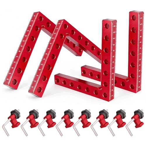 Corner Clamp for Woodworking,4pcs 5.5"x 5.5" Clamps Aluminum Alloy Positioning Squares Woodworking Tools,90 Degree Corner Clamps for Woodworking for DIY Cabinets,Picture Frames,Drawers