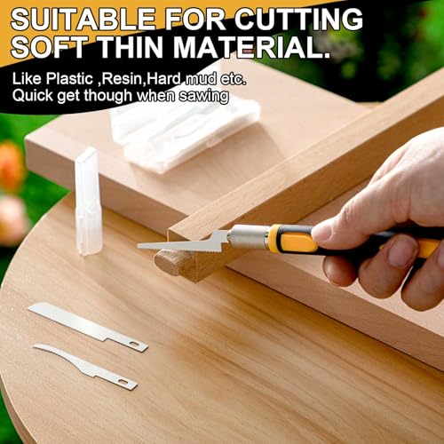 Honoson Mini Hobby Saw with 9 Razor Blades for Miniatures,Yellow,Style 2 - color: Yellow, style: Style 2