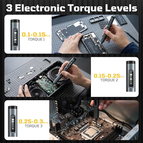 3.7V Mini Electric Screwdriver 62in1 Precision Kit for Phone Laptop - color: 62-in-1-grey