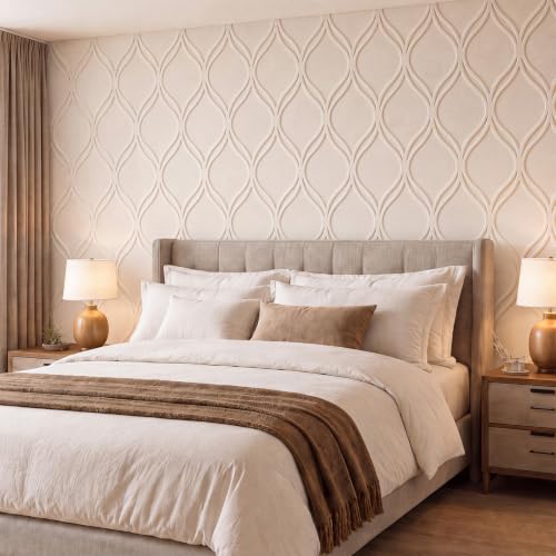 Yalikop 6 Pcs 3D 12 Inch Wall Panels Premade Wainscoting Kit, Symmetrical - color: Symmetrical