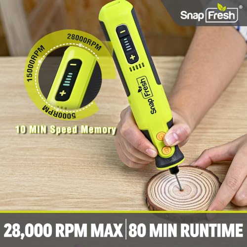 SnapFresh 8V Cordless Rotary Tool Kit, 28, 000 RPM, 46 Accessories - size: 8