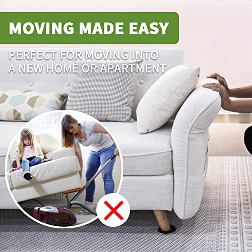 Furniture Sliders for Carpet 8 PCS - 4 3/4" Beige - size: 8 PCS 4 3/4 inch Beige