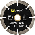 4 Inch Diamond Blade for Angle Grinder — Diamond Cutting Wheel for Cutting Stone, Marble, Granite, Brick, Masonry, Paving Flag, Concrete — Diamond Saw Blades Segment Height 0.394” (10 mm) — GRAFF - size: Ø 4 Inch Segment, style: Diamond Segment Blades